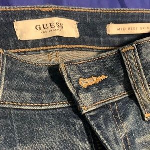 Guess mid rise skinny jeans